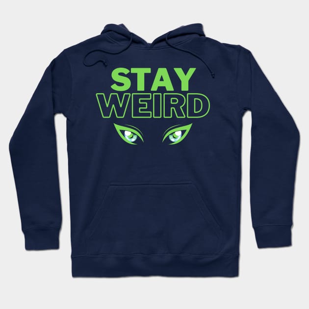 stay weird green lime Hoodie by MGuyerArt